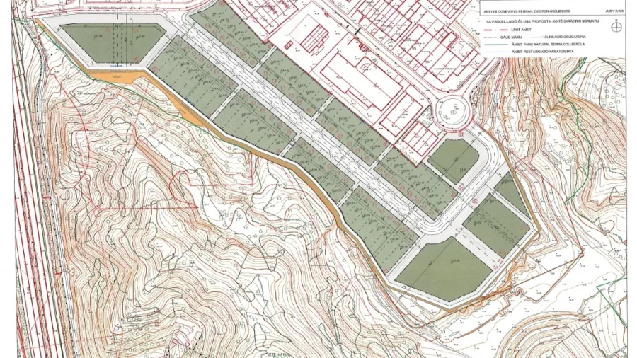 Plano de las parcelas industriales del Sector Industrial Sud de El Papiol
